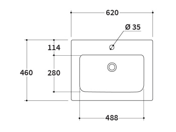 Раковина на тумбу Berloni Bagno WAY BLOCK LAVSMRINCXR001 190