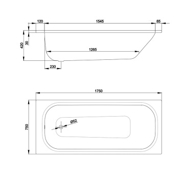 Стальная ванна Bette Form 175x75 2949-000 AD AS