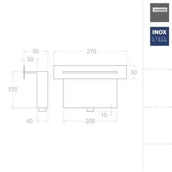 Верхний душ Ramonsoler Hydrotherapy встраиваемый водопад RCE02