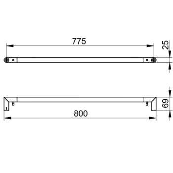 Полотенцедержатель Keuco Reva 12801010800 хром
