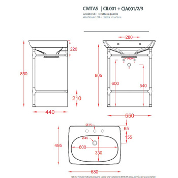 Металическая структура Quadra Artceram Civitas 55х44хh80,5, напольная, розовое золото CIA001 77 rosa oro