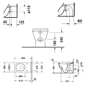 Унитаз напольный Duravit Starck 3 124090000