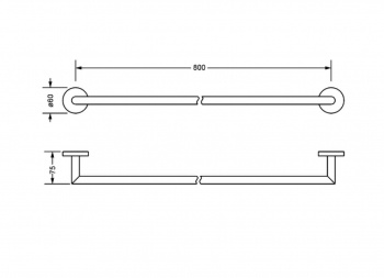 Держатель для полотенец Jorger Eleven 632.00.040.000 chrome