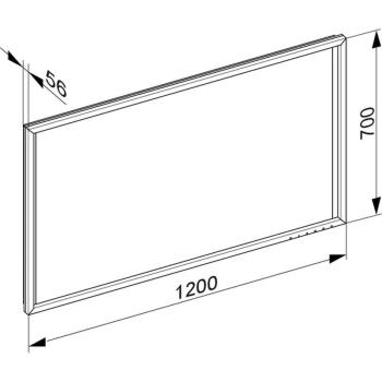 Зеркало с подсветкой и подогревом Keuco Edition 90 120 19098013500 в хромированной раме