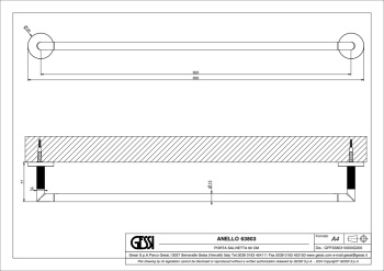 Полотенцедержатель Gessi Anello 63803.707 Black Metal Brushed PVD