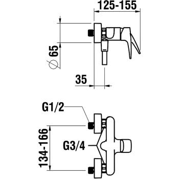 Смеситель для душа Laufen Laurin 3.3120.7.004.400.1 Хром