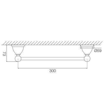 Полотенцедержатель Fima Carlo Frattini Style 300, хром F6040/30CR