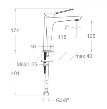 Смеситель для раковины Ramonsoler Prisma графит 420401GR
