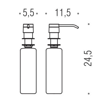Дозатор для жидкого мыла Colombo Hotel Collection встраиваемый, 0.35л, хром B9989.CR