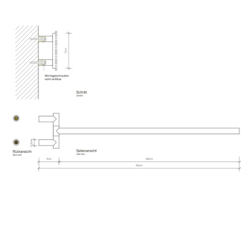 Полотенцедержатель Decor Walther Mikado 520660 черный матовый