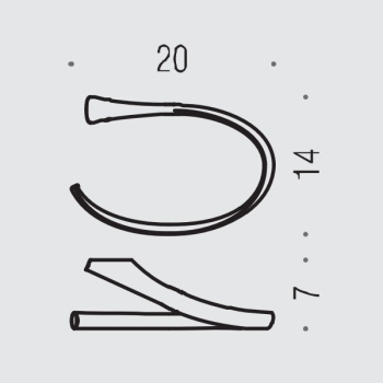 Полотенцедержатель кольцо Colombo Land подвесной хром B2831.CR