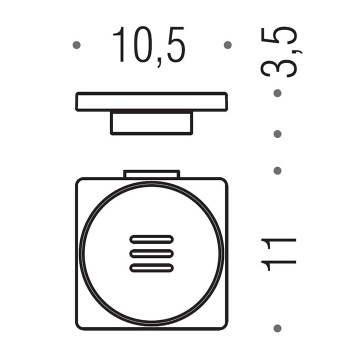 Мыльница подвесная Colombo MiniQ чёрный матовый B5001.NM-RNE