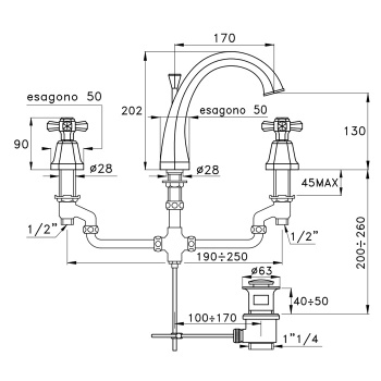 Смеситель для раковины Stella Eccelsa 3225 EC 00015 CR00 хром