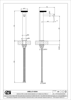 Смеситель для раковины Gessi Anello 63304.726 бронза