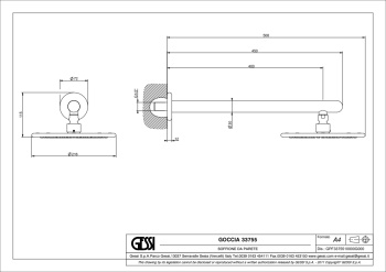 Верхний душ Gessi Goccia 33755.031 Chrome