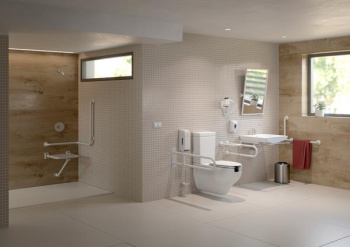 Поручень полукруглый для людей с ограниченными возможностями 600 мм белый Nofer 15051.60.W