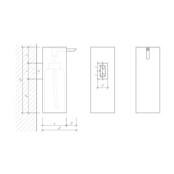 Дозатор для мыла Decor Walther Tube WSP подвесной, хром 542000