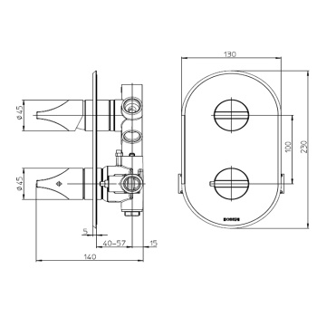 Смеситель для душа Bossini Apice Z00500.073