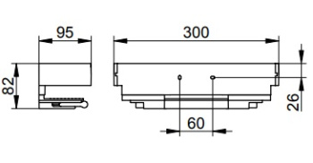 Корзинка для душа Keuco Edition 11 11159350000 с стеклоочистителем, алюминий\титан чёрный шлифованный