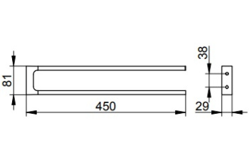 Полотенцедержатель Keuco Edition 11 11118290000 красное золото шлифованный