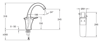 Смеситель для кухни Jacob Delafon Carafe E18865-VS