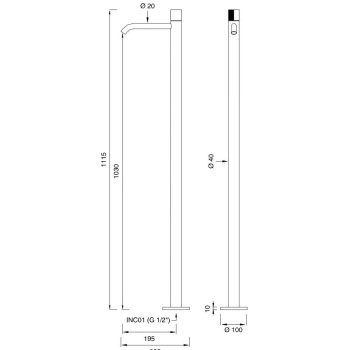 Смеситель для раковины Cea Design Duet DET 08 S сталь