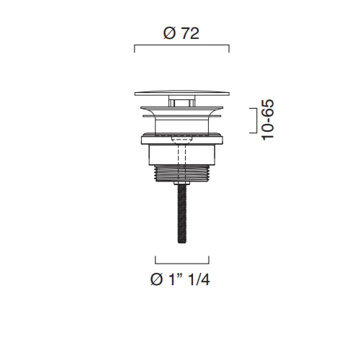 Слив плоский Catalano для раковин без перелива 9050510061