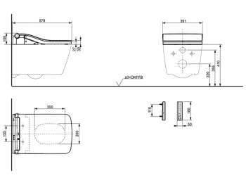 Сиденье-биде Toto SW TCF803CG с пультом