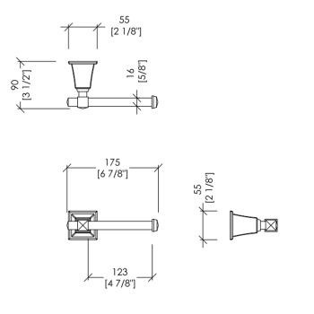 Держатель для туалетной бумаги Devon&Devon Time золото TM311OT