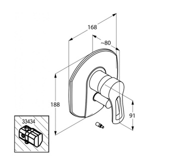 Смеситель для душа Kludi MX 335350562, хром