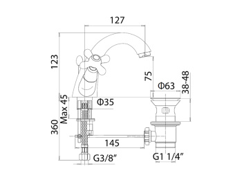 Смеситель для раковины Mamoli Epoca 44160000E151 хром