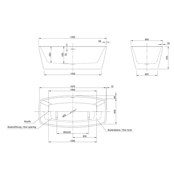 Акриловая ванна KNIEF Cube 170x80 0100-284