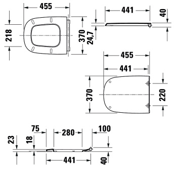 Duravit Aurena Сиденье для унитаза Цвет: Белый глянец