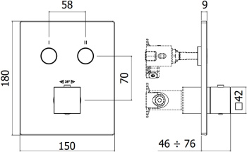 Смеситель для душа Paffoni Compact Box CPT518NO