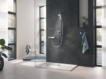 Душевой гарнитур GROHE Rainshower SmartActive 130 Cube, 3 вида струй, хром 26587000