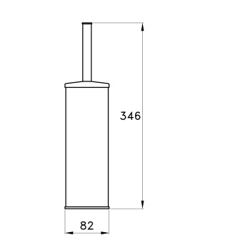 Ершик напольный Stella 130 1054 хром CT 10018 CR00