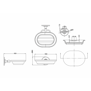 Мыльница Burlington Arcade ARCA1 CHR хром