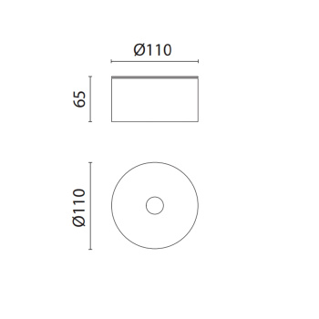 Контейнер Oasis Defile 110х65 настольный, гладкий, хром 0AGD024CR