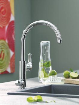 Смеситель для кухни GROHE Blue Pure Eurosmart, с функцией фильтрации, хром, 119708