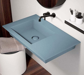 Раковина подвесная Cielo Era ERLA80SXSF PL 80 см левая голубой