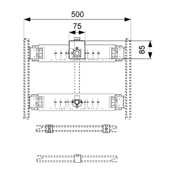 Комплект для крепления модуля писсуара к стене TECE Teceprofil 9020038