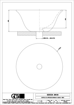 Накладная раковина Gessi Goccia 39124.519 Gres