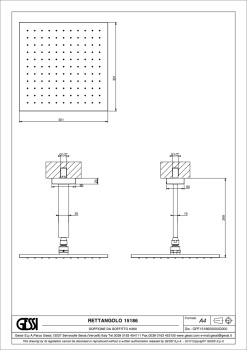 Верхний душ Gessi Rettangolo 15186.031 Chrome