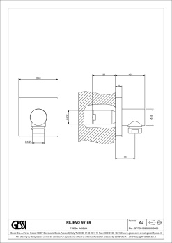Шланговое подключение Gessi Rilievo 59169.299 Matte Black