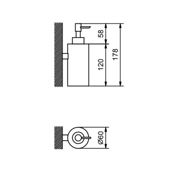 Дозатор для жидкого мыла Fantini Young Matt Gun Metal PVD 96 P5 7653