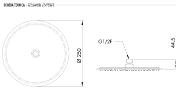 Верхний душ Daniel A578CM25