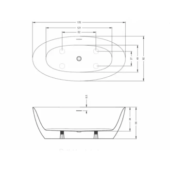 Акриловая ванна Riho 170x82 B093001005