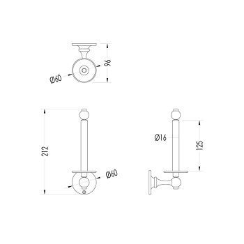 Держатель запасного рулона туалетной бумаги Devon&Devon Cavendish хром WM11CR/PS