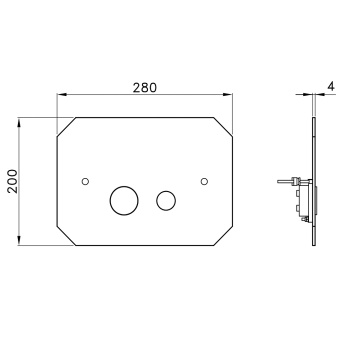 Кнопка смыва Stella Completamenti , совместим с системами Geberit Sigma UP320 и UP720, хром FI 09500 CR00