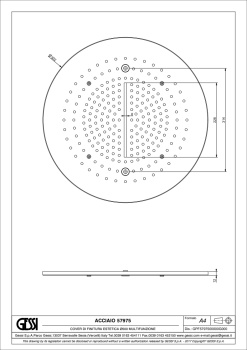 Верхний душ Gessi Minimali 57975.726 Warm Bronze Brushed PVD